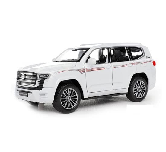 Image of LONGMIRE Metal Pull Back Diecast Car Pull Back Model with Sound Light Boys Gifts Toys for Kids Pack of 1, Multicolor (Land Cruiser)