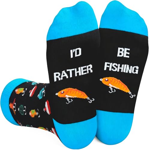 KKilicy Stocking Stuffers for Teens Men,Funny Fishing Socks,Christmas stocking stuffers white elephant Gifts For Man,Dad,Son,Husband