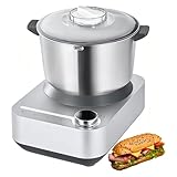 Teigmaschine, elektrischer Teigmehlmixer mit thermostatischer Fermentationsfunktion mit Edelstahlschüssel und Timer, 15-minütige schnelle Teigknetmaschine, geteilter Design-Standmixer(5.5L)