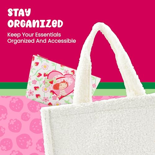 Strawberry Shortcake Women's Makeup Bag, Small Travel Cosmetic Zipper Pouch Organizer4