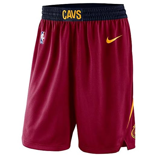 Cleveland Cavaliers Youth 8-20 Official Swingman Dri-Tek Performance Shorts (Youth - Large, Cleveland Cavaliers Burgundy Icon Edition Shorts)