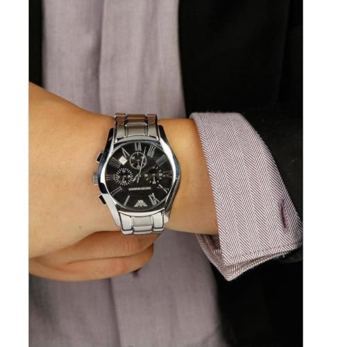 Image of Emporio Armani Chronograph Black Dial Stainless Steel Men's Watch AR0673