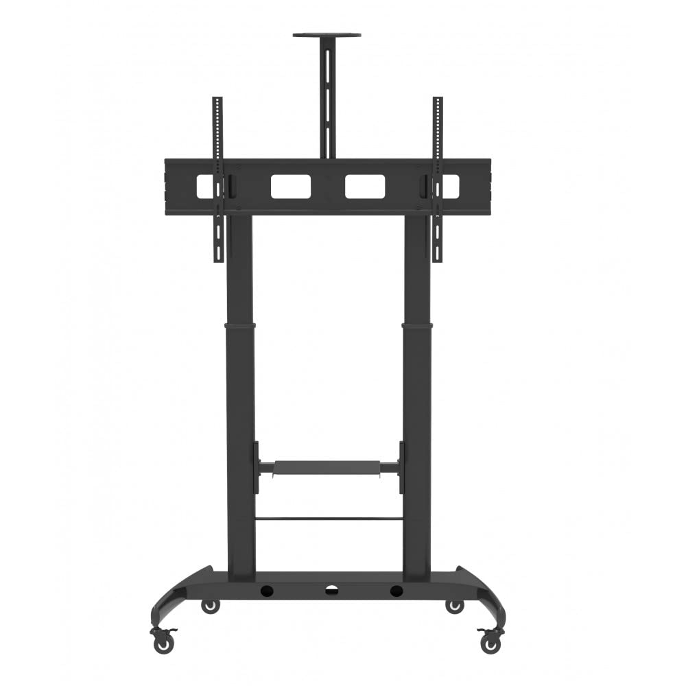 Techly 360752 Supporto da Pavimento TV LCD/LED 52-110" Altezza Regolabile 2 Mensole Nero