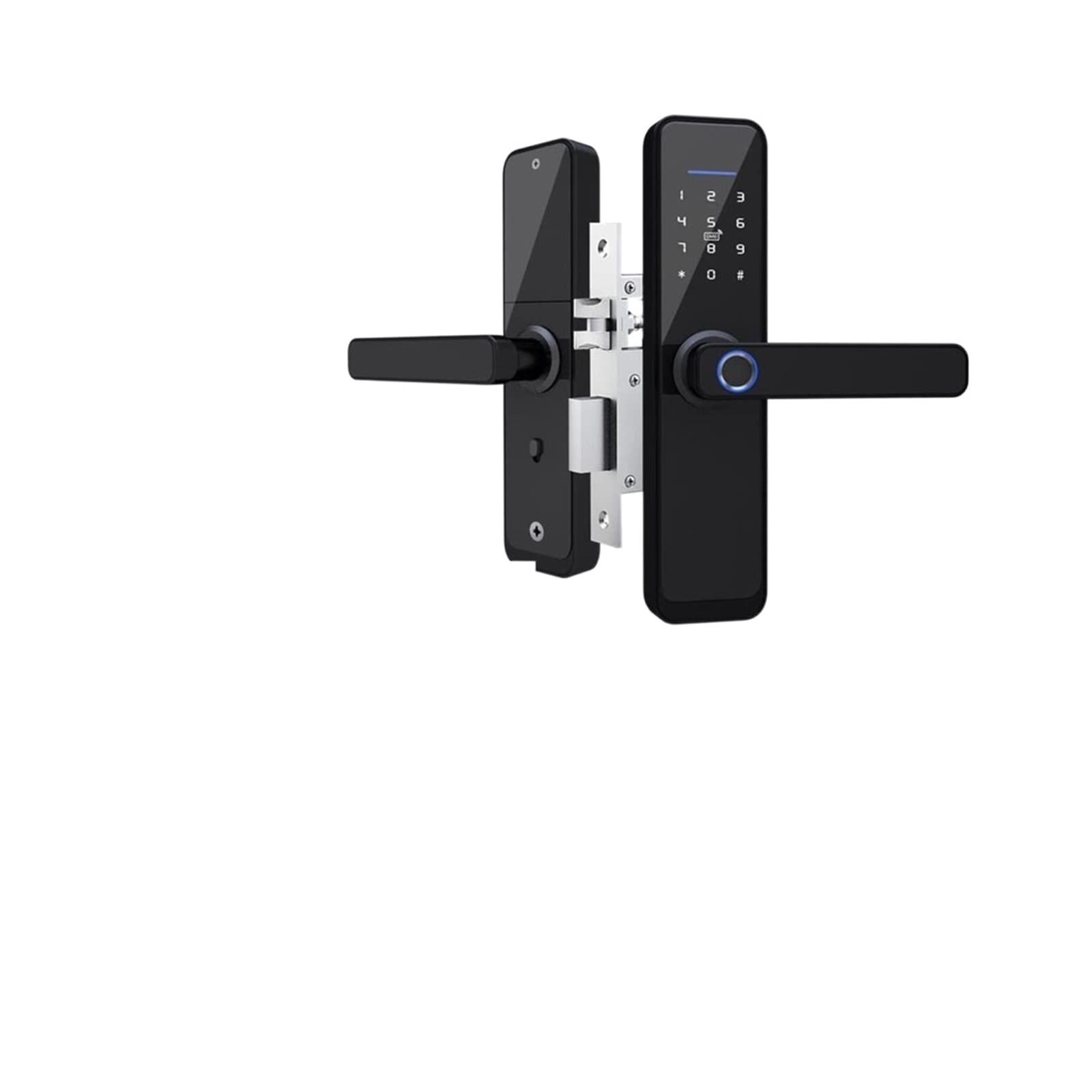 Inteligentny zamek do drzwi kompatybilny z Zemismart WiFi Smart Handle Blokada drzwi Cewka Inteligentny zamek bezpieczeństwa z kodem kluczowym i inteligentną aplikacją do śledzenia blokady (Kolor :