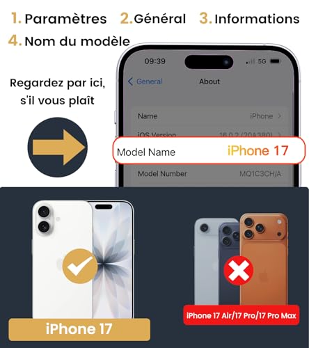 Coque iPhone 17 antichoc avec cache caméra réparateur pour préserver vos objectifs - 2
