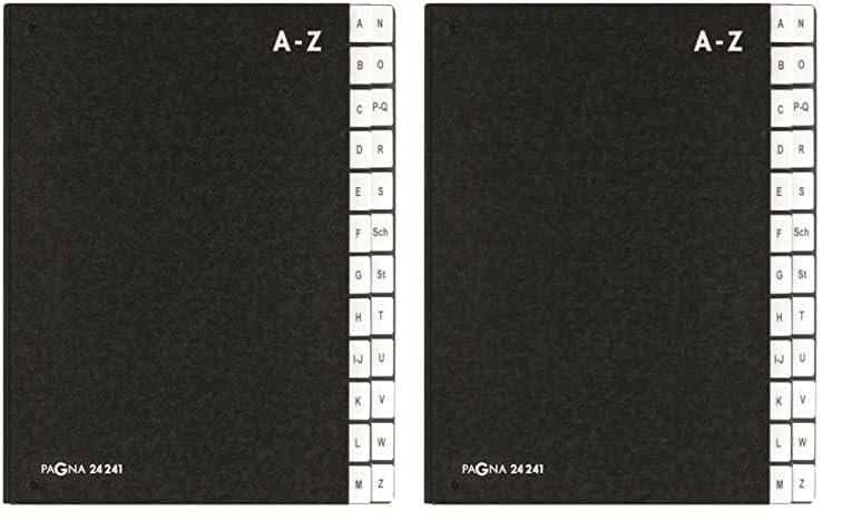 Pagna Pultordner Classic (Pultmappe, 24 Fächer, A-Z) schwarz...