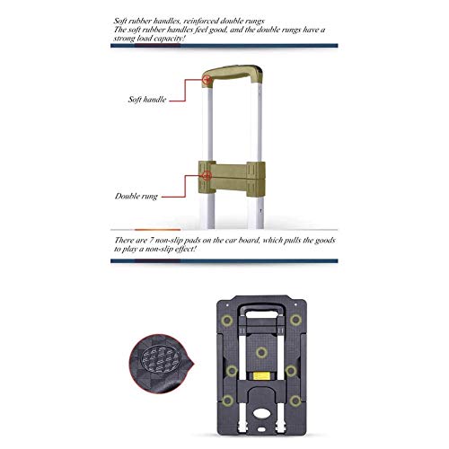Carretilla plegable de mano con 5 ruedas y carga 60 kg miniatura 5