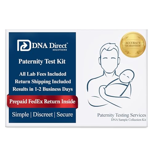 DNA Direct Paternity Test Kit | FedEx Return & Lab Fees Included | Home Sample Collection Pack for Testing Father & Child | Accurate Results in 1-2 Business Days | Easy, Fast & Discreet