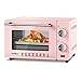 Produktbild WOLTU Minibackofen 10 Liter, 650 Watt Toasterofen, Kleiner elektrischer Backofen, 100-230 °C, 60 Min., Ober- und Unterhitze, mit Backblech Grillrost Entnahmegriff, Rosa, BF16rs