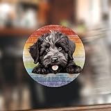 Swavecat Bouvier des Flandres Lot de 100 autocollants en vinyle Motif chien et chiot Bouvier des Flandres 5,1 cm