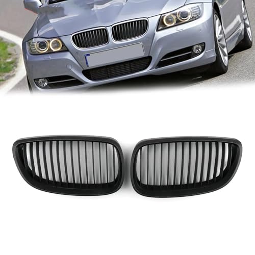 Grilles Calandre Avant Remplacement Noir Mat pour BMW E92 E93 Solution Reins Usés - 2