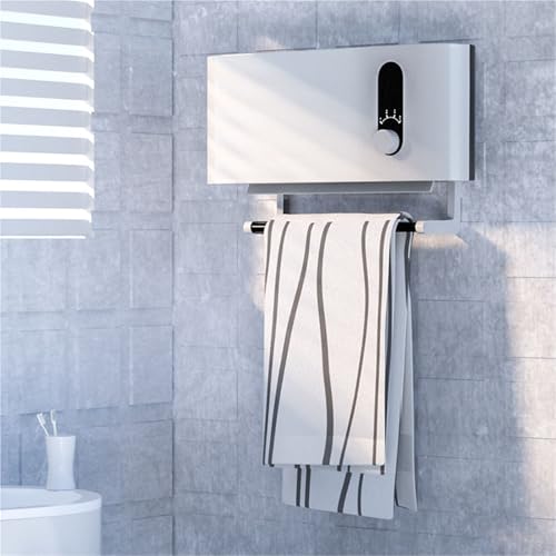 Bathroom Heater Fan with Towel Warmer - 2000W Wall Mounted Electric PTC Ceramic Heater, Remote Control, Portable Space Heater with Overheating Protection for Home Use