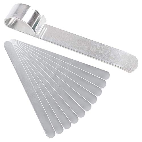 Viudecce Kit de Barre de Courbure de Bracelet, 10 PièCes Bracelet en Acier Inoxydable Bracelet Vierge de Bricolage, Bracelet de Gravure en MéTal Cover