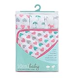 ideal baby by the makers of aden + anais Hooded Towel and Washcloth Set (Pink)