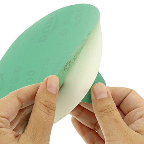 Dura-Gold Premium 6" Green Film Psa Sanding Discs - 2000 Grit (Box Of 25) - Self Adhesive Stickyback Sandpaper For Da Sander, Detailing Finishing Cut Abrasive, Sand Automotive Paint Woodworking Wood #TOP3