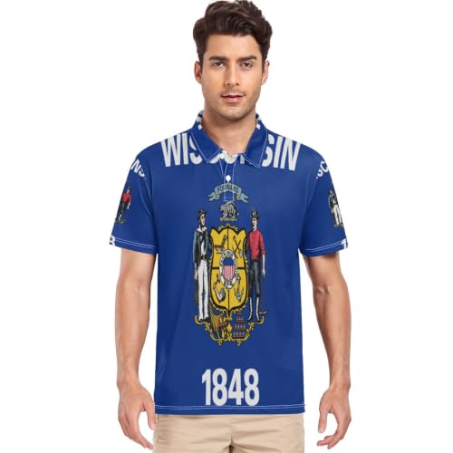 Polo à manches courtes pour homme GuoChe idéal pour le golf et le quotidien