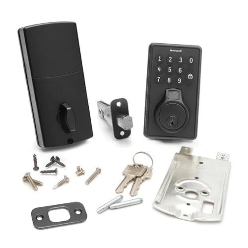 Honeywell Electronic Biometric Deadbolt Lock with Touchpad Matte Black Finish thumbnail 6