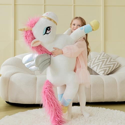Ikasa 6636774 Giant Unicorn Stuffed Animal Plush Toy,Large Big Jumbo Soft Toys,43 Inch Huge Cute Plushy Fluffy Plushie,Gifts thumb #5