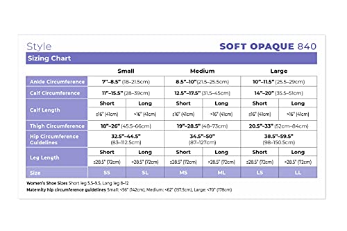 SIGVARIS Women’s Style Soft Opaque 840 Closed Toe Calf-High Socks 15-20mmHg - Graphite - Medium Long