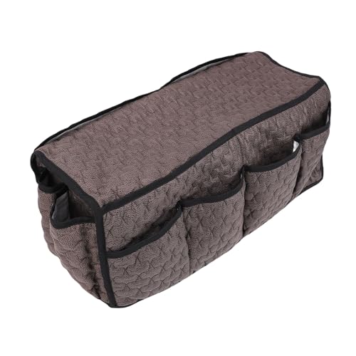 Yosoo Health Gear Bolsa de Almacenamiento Lateral del sofá, Imitación de Color del café de Cuero Bolsita de Almacenamiento de Reposabrazos Multifuncional para el Control Remoto para el Teléfono