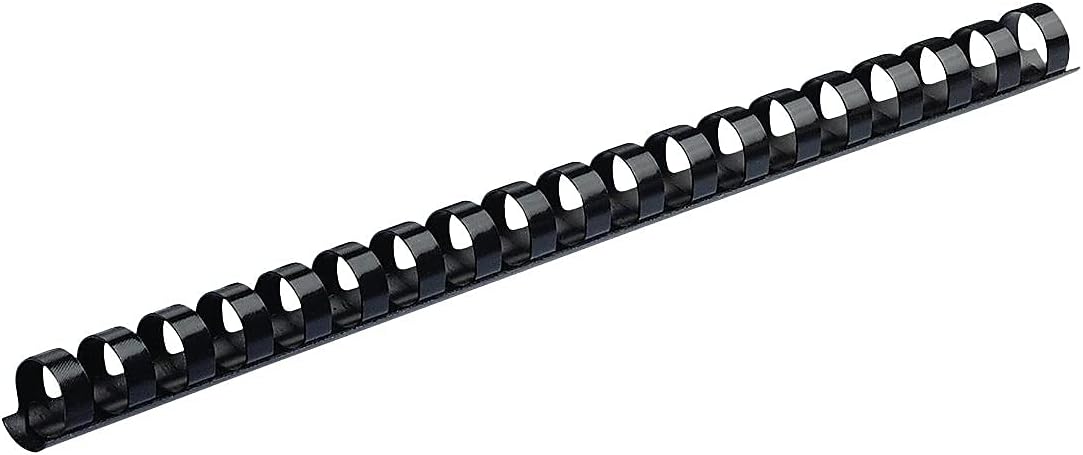 Fellowes "Fellowes 52327, Plastic Combs - Round Back, 100 Pack, Black, "5/8"",120 Sheet Capacity"