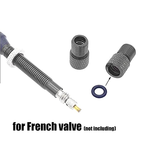 20 unidades de tapones para válvulas Presta de aluminio para bicicletas sin cámara, tapones antipolvo para válvulas French, para MTB, carretera y ciclismo (negro) miniatura 2