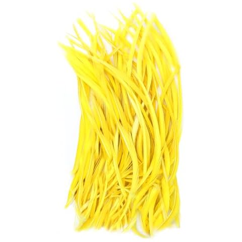 HaiMay 150 Pieces Yellow Feathers for Craft Wedding Home Party Decorations, 5-7 Inches DIY Hat Craft Feathers Cover