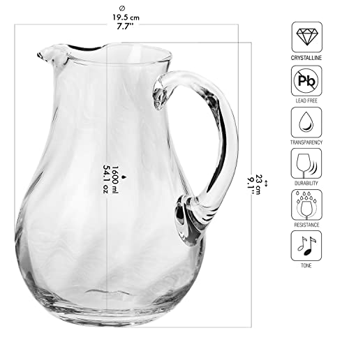Krosno Glaskrug 1600 ml aus der Romance Kollektion – Crystalline