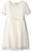 One Step Up Girls' Sequin Front Bodice with Flower Trim