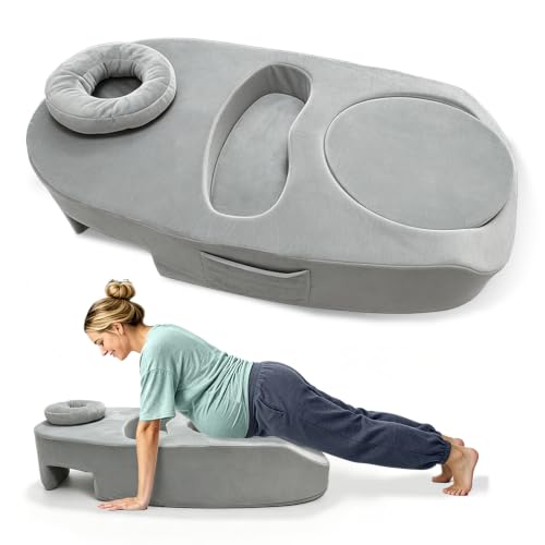 Grey Pregnancy Massage Cushion and Headrest, Full Body Prenatal Bolster by LXSEHN - Used condition - US$94.64