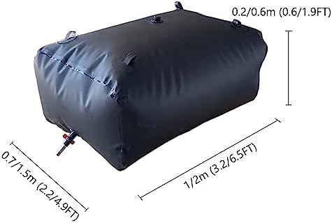 Portable 160L Water Bladder Tank - Collapsible Water Storage Container for Cars, Emergency Rainwater Collection, Drought Resistance & Fire Protection, Ideal for Agricultural Irrigation
