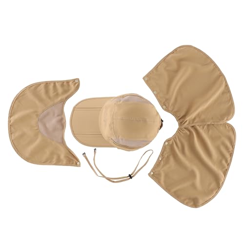 Image of Connectyle Men's Foldable Baseball Sun Cap with Removable Face Mask Neck Flap Cover UPF 50+ Sun Protection Fishing Hiking Hat