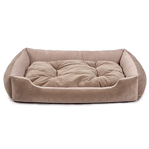 look envy Rectangle Dog Bed Cat Bed Anti-Slip Mattress,Faux Fur Soft Washable...