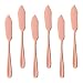 Bisda Stainless Steel Cheese Dessert Knives, Set of 6, Breakfast Butter Knife, Slicer Sandwich Spreader (Rose Gold)