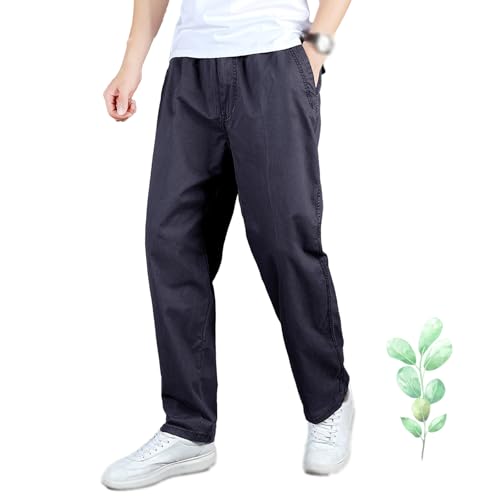 Puliam Mens Stretch Pants, Easetactic - Flex Fit Zipper-Pocket Durable Pants, Bromute Pant for Men with Elastic Waist
