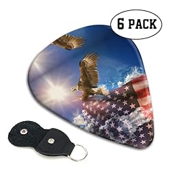Lot de 6 médiators pour guitare acoustique, guitare électrique, basse, ukulélé Motif drapeau américain américain - Les Beatles, Paul McCartney, John Lennon, RIngo Starr, George Harrison Lot de 6 médiators pour guitare acoustique, guitare électrique, basse, ukulélé Motif drapeau américain américain – Image 2