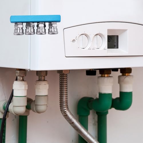 Conector rápido neumático inoxidable azul con protector anticaídas 5