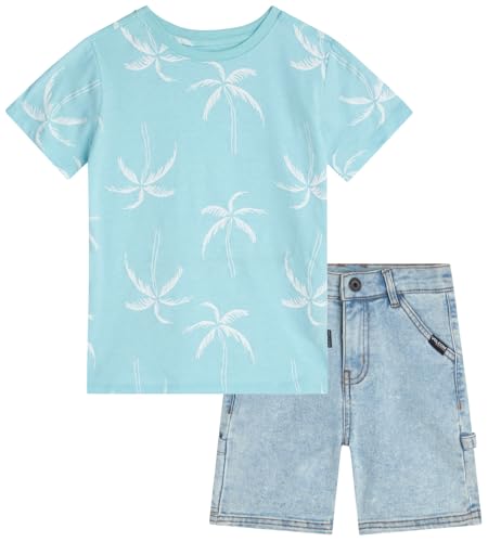 Volcom Toddler Boy Shorts Set - 2 Piece Short Sleeve Graphic Tees...