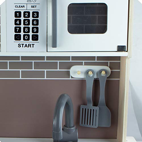 WOOMAX- Cucina in Legno con Accessori, Luce e