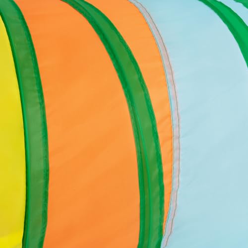 Image of Tempcore Cat Tunnel for Indoor Cats, 3 Way Collapsible Pet Play Tunnel with Teaser Wand, Peek Holes & Hanging Ball, Interactive Tube for Kittens & Rabbits, Rainbow