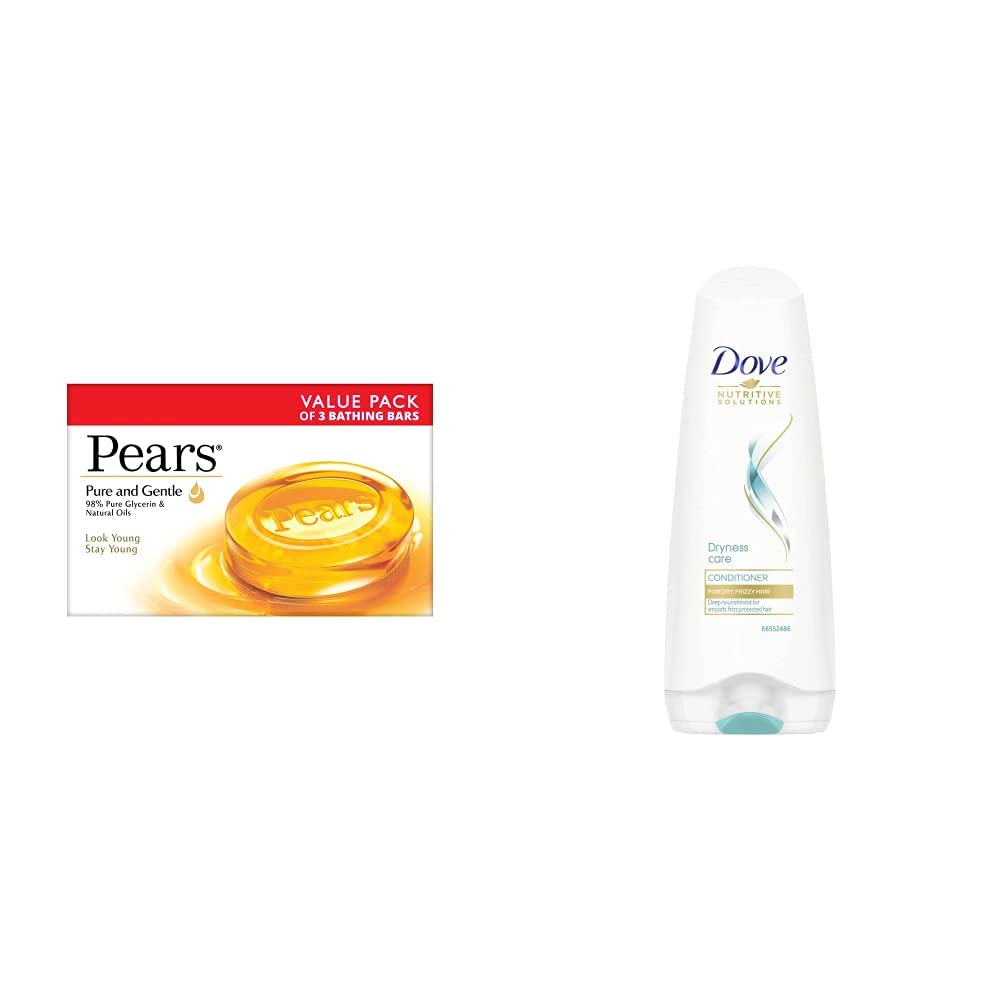 Buy Pears Pure And Gentle Soap Bar, 125g (Pack Of 3) & Dove Dryness