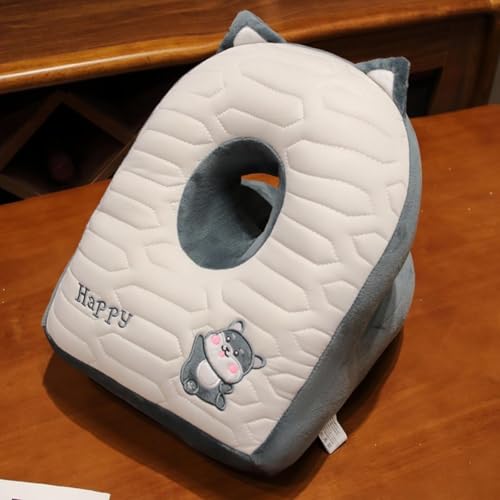 Uranus うつ伏せ寝枕 昼寝枕 猫柄 うつ伏せ寝 クッション デスク枕 まくら 会社 オフィス 仮眠 デスクワーク パワーナップ ネックピロー お昼寝グッズ 洗える 穴あき (J)