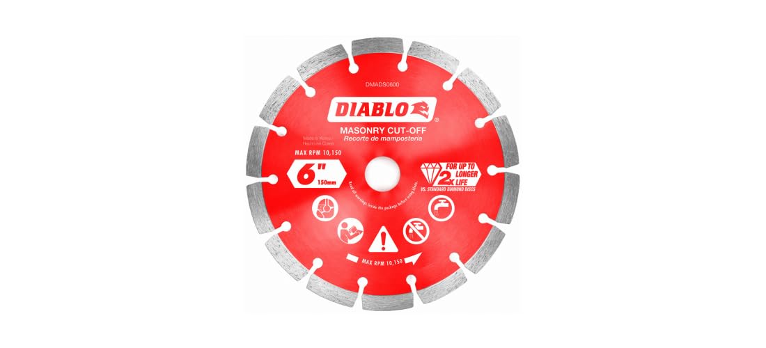 Diablo DMADS0600 6 Inch Diamond Segmented Masonry Cut-Off Disc