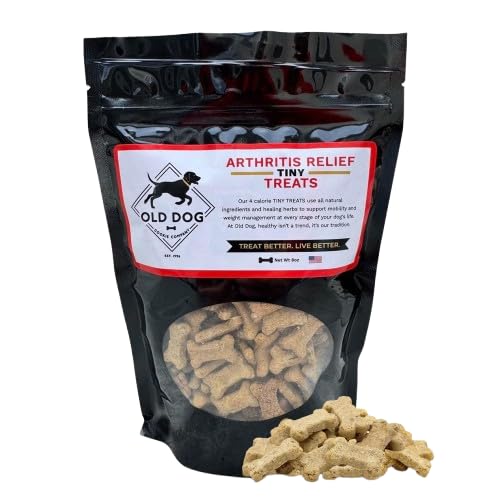Image of Old Dog Cookie Company Hip and Joint Support Tiny Treats | All Natural Arthritis Relief, 4 Calorie | Joint Support for Every Stage of Life | Small, Medium & Large Breeds | 8 oz