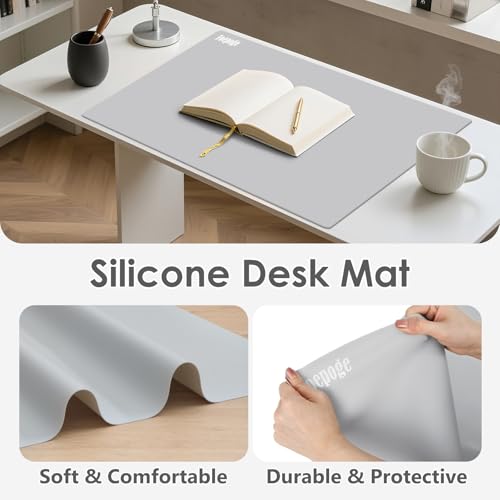 Miniatura 4 de Foepoge Extra Grandes 91 X 61 Cm Tapete De Silicona Para Resina Epoxi Transparente Manualidades Epoxy Resin Kit, Estera De Silicona Para Llaveros, Cristales, Madera, Bisuteria Manualidades,Gris