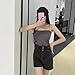 Girls Camisole Padded Spaghetti Strap Teens Slim Fitted Casual Cami Crop Top Bralette Bra Backless Camisole Top Beige Apricot