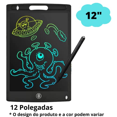 LOUSA MAGICA TELA DE LCD TABLET INFANTIL DIGITAL DE ESCREVER E DESENHAR 12