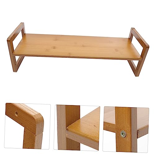 Evita dolor de cuello con NUOBESTY soporte elevador para monitor y estante de escritorio de madera 4