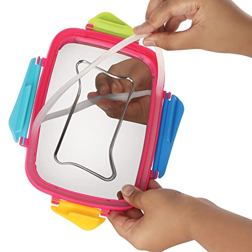 Image of STEELLOCK Smart Stainless Steel Tiffin Lunch Box for Kids and Adults | Airtight & Leakproof | Rectangle Tiffin Box for School & Office with Steel Lid | Juliet 550ml - 2pc