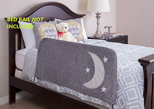 Cosie Covers Bed Rail Cover for Toddler and Kids Guard Side Rails with Inside Pocket for Books and Toys (Storm Grey, Small)